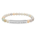 HEY - Honor·Exalt·Yeshua | Natural Stone Stretch Bar Bracelet