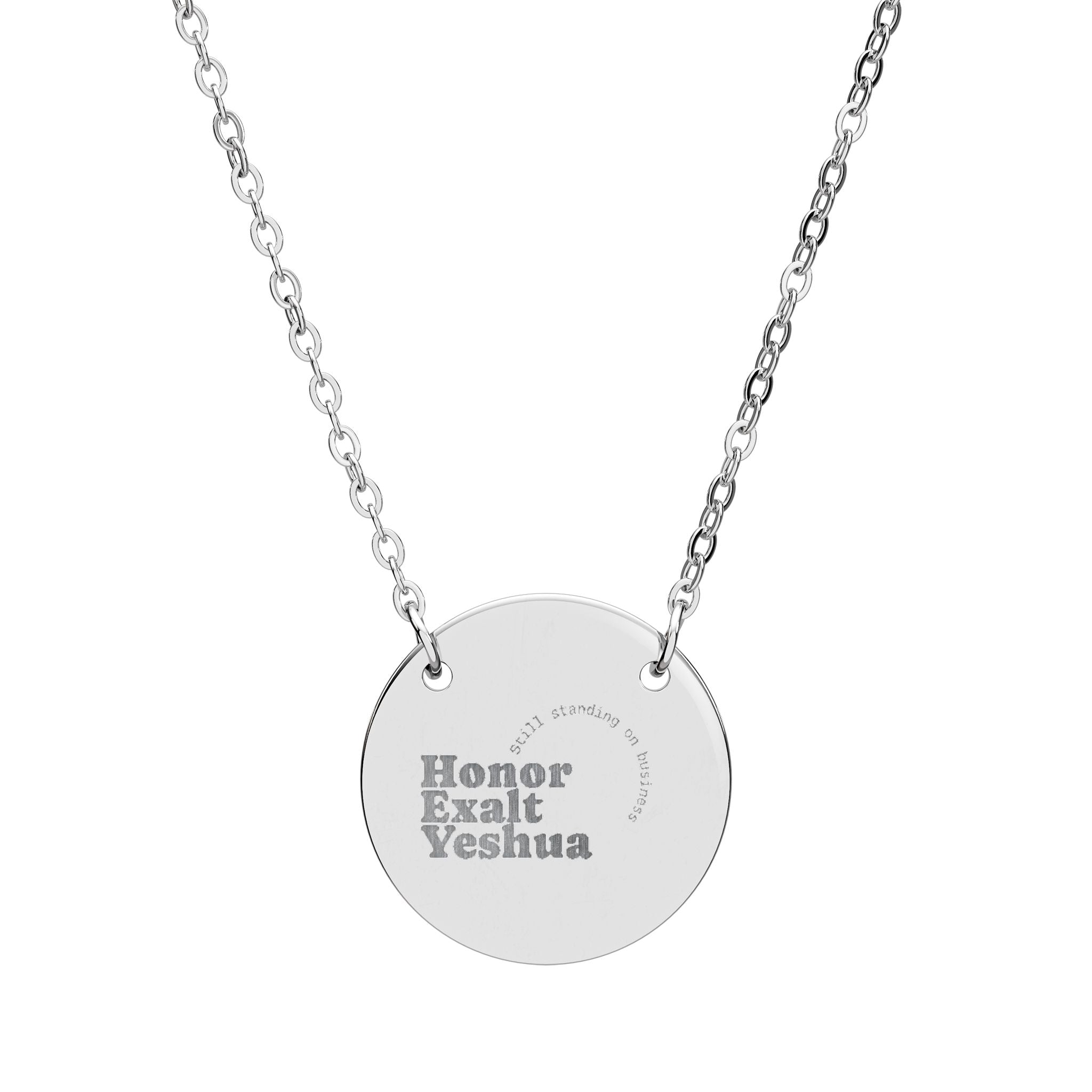 HEY - Honor·Exalt·Yeshua Pendant Circle Necklace