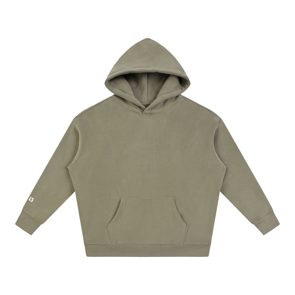 Day 3 - Oversize Fleeced Hoodie (White/Red Cross)
