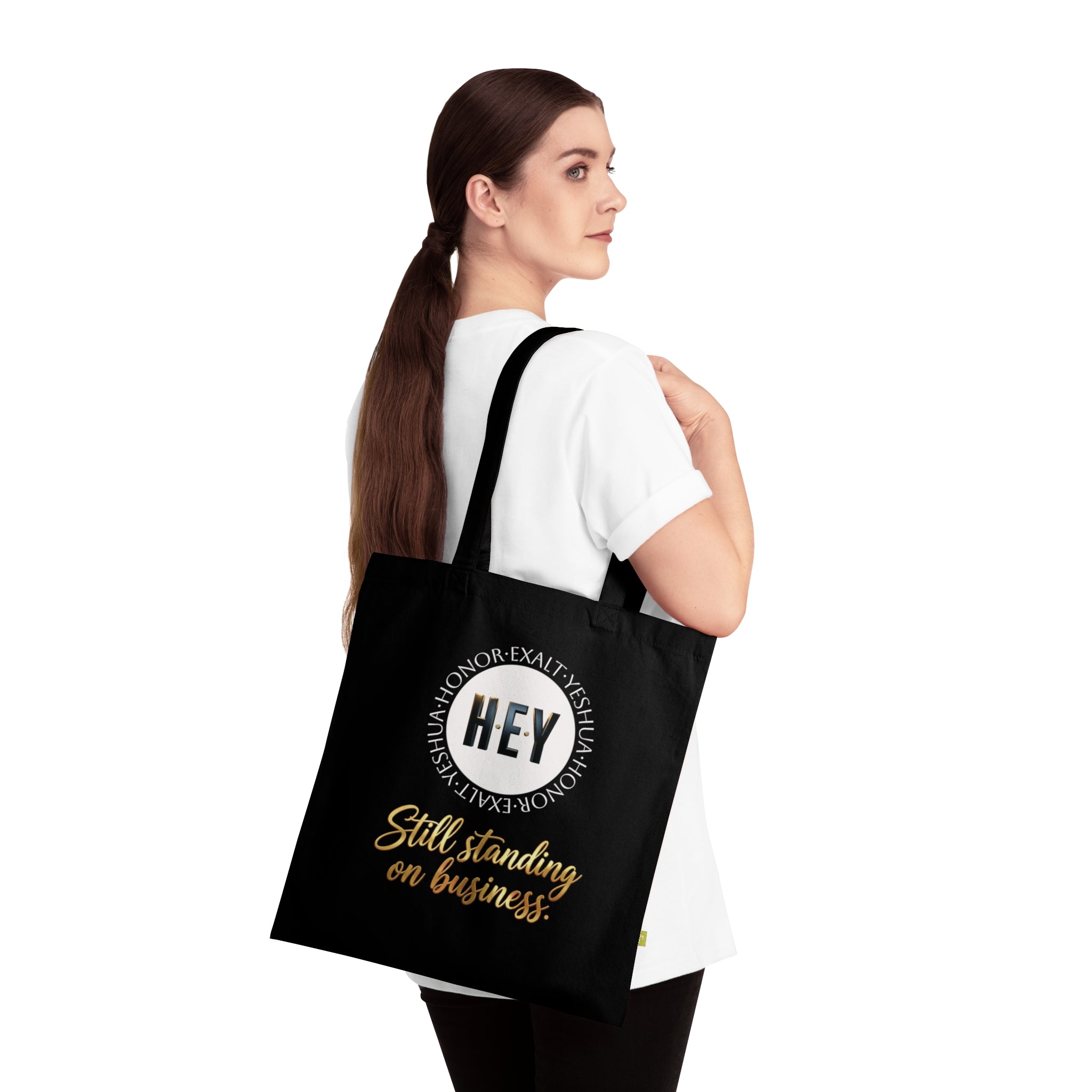 HEY - Honor·Exalt·Yeshua | Organic Cotton Tote Bag