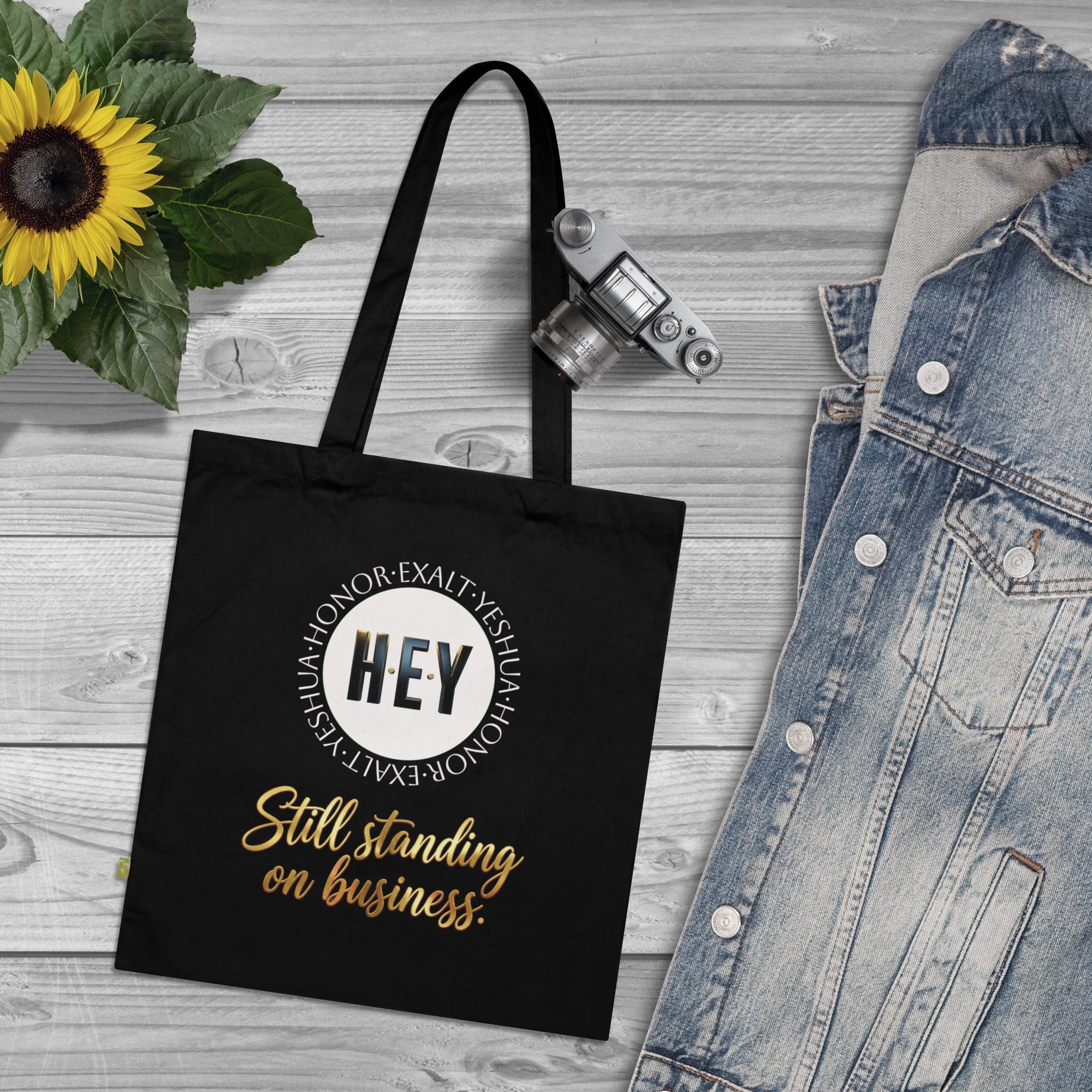 HEY - Honor·Exalt·Yeshua | Organic Cotton Tote Bag