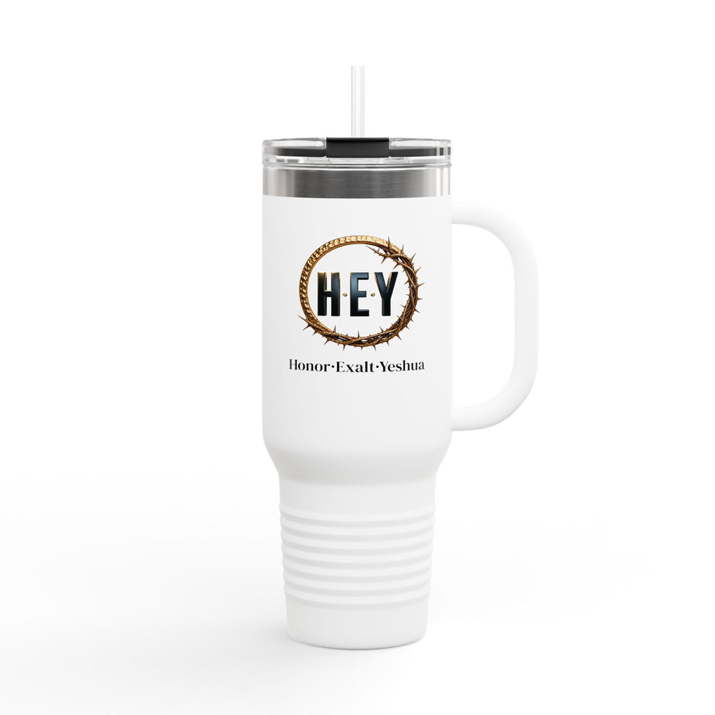 HEY - Honor·Exalt·Yeshua | 40oz Stainless Steele Insulated Tumbler with Handle