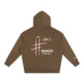 Day 3 - Oversize Fleeced Hoodie (White/Red Cross)