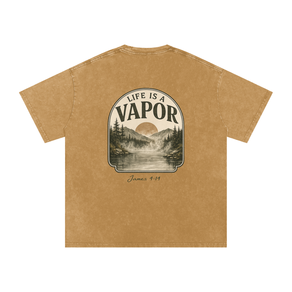 HEY - Vapor Life | Snow-Washied Oversized Cotton Tee